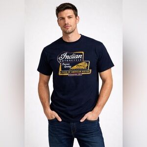 Indian Motorcycle Graphic T Shirt Men L NWOT 100% Cotton Biker Motorcycle Tee